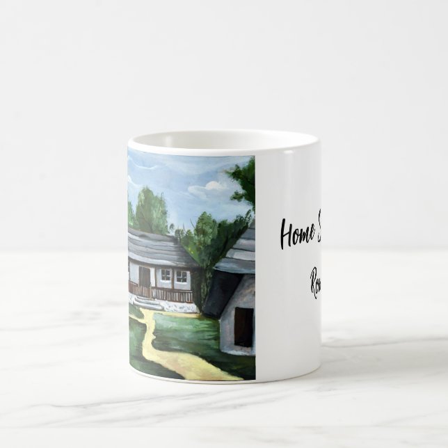 Romania - Traditional Transylvanian  Rustic House Coffee Mug (Center)