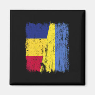 Romania Ukraine Half Flag Romanian Ukrainian Herit Magnet