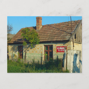 Romania, village house for sale postcard