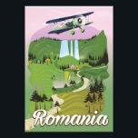 Romania vintage style travel poster<br><div class="desc">Romania vintage style travel poster in a beautiful vintage style.</div>