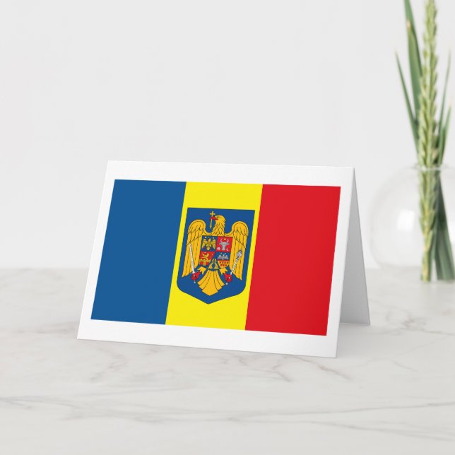 Romania w COA Greeting Card (Front)