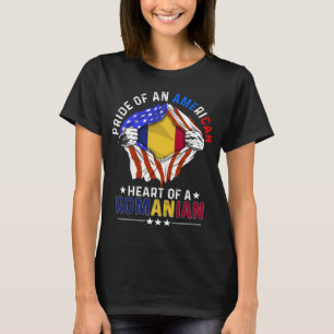 Romanian American Foreign Romania Flag T-Shirt