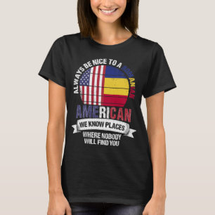 Romanian American know Places Romania Flag T-Shirt