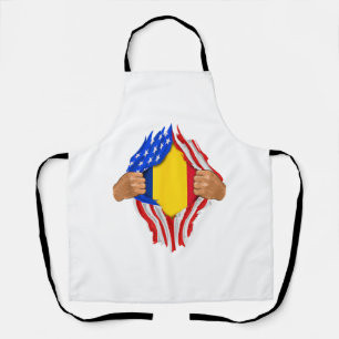 Romanian Blood Inside Me T-Shirt  Romania Flag Apron