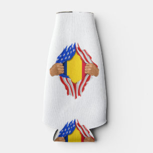 Romanian Blood Inside Me T-Shirt Romania Flag Bottle Cooler