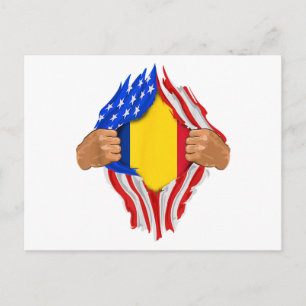 Romanian Blood Inside Me T-Shirt Romania Flag Holiday Postcard