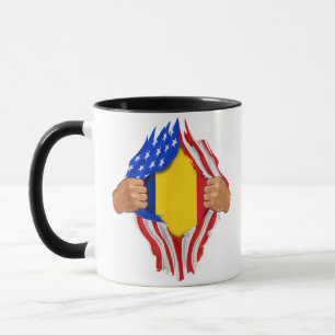 Romanian Blood Inside Me T-Shirt Romania Flag Mug