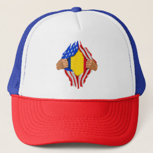 Romanian Blood Inside Me T-Shirt Romania Flag Trucker Hat