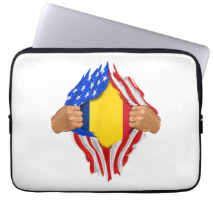 Romanian Blood Inside Me T-Shirt Romania FlagRoma Laptop Sleeve
