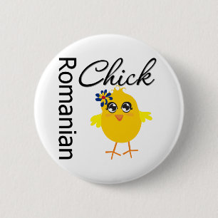 Romanian Chick 6 Cm Round Badge