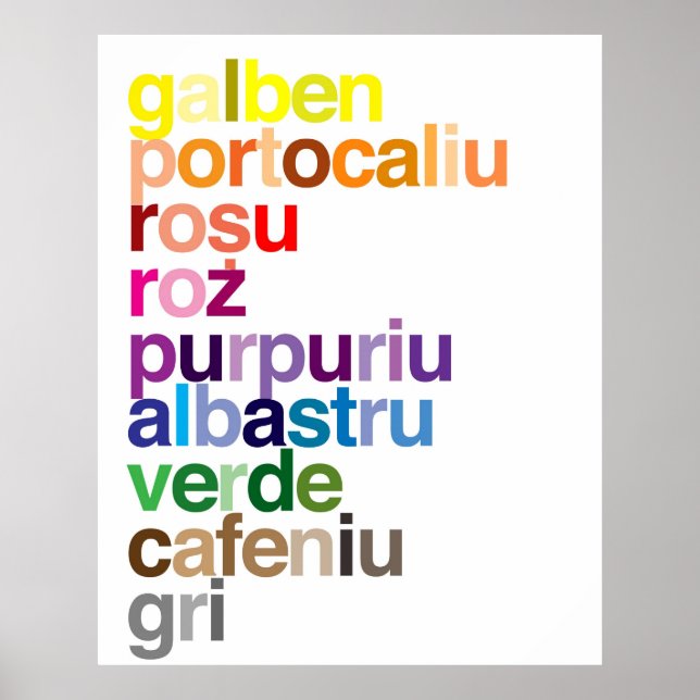 Romanian Colours Poster (Front)
