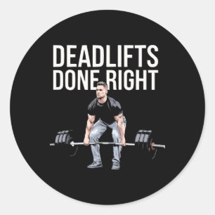 Romanian Deadlift Bodybuilding Fitness Workout Gym Classic Round Sticker
