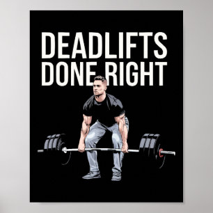Romanian Deadlift Bodybuilding Fitness Workout Gym Poster