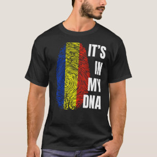 Romanian Flag Dna Fingerprint Romania T-Shirt