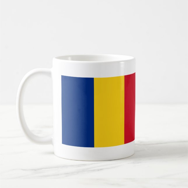 Romanian Flag Mug and Name of Anthem (Left)
