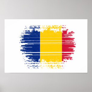 Romanian flag poster