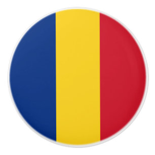 Romanian Flag (Romania) Ceramic Knob