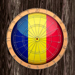 Romanian Flag & Romania dartboard games /Rustic<br><div class="desc">DARTBOARDS: Romania & Bucharest - love my country and Romanian flag travel patriots /games & dartboards</div>