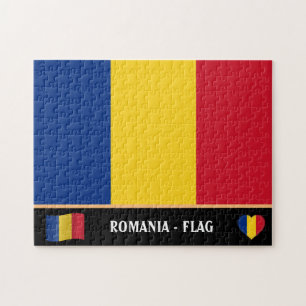 Romanian Flag & Romanian country / Romania Jigsaw Puzzle