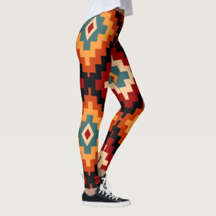 Romanian Folk Art Pattern Leggings