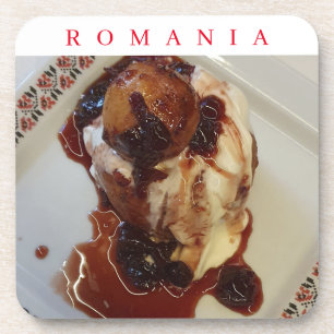 Romanian Papanasi view coasters