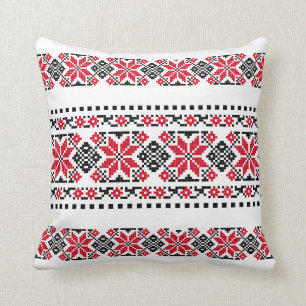 Romanian Traditional Motif "The Stars" Cushion