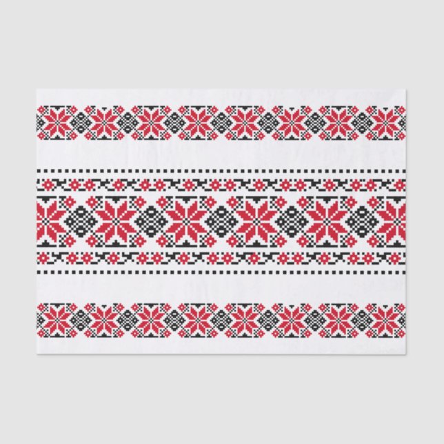 Romanian Traditional Motif "The Stars" Tissue Paper (Front)