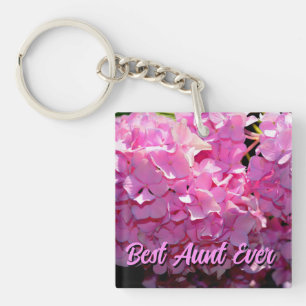 Romanic purple Hydrangeas pink purple flowers Aunt Key Ring
