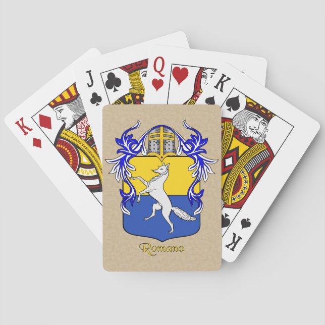 Romano Heraldic Shield and Mantle Playing Cards (Back)