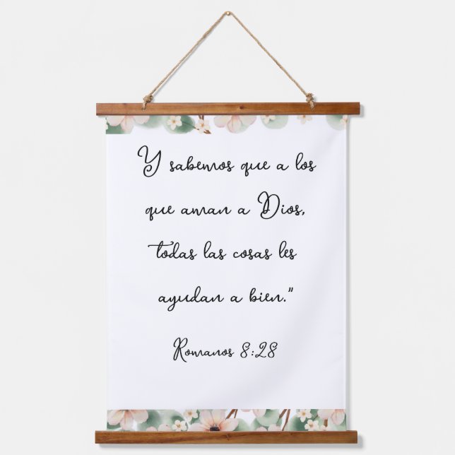 Romanos 8:28 hanging tapestry (Front)