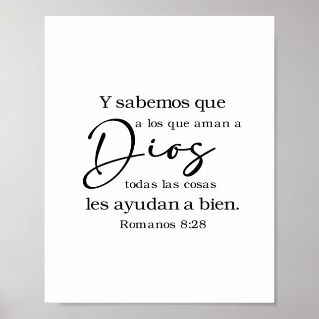 Romanos 8:28 Poster (Front)