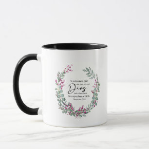 Romanos 8, spanish bible verse mug