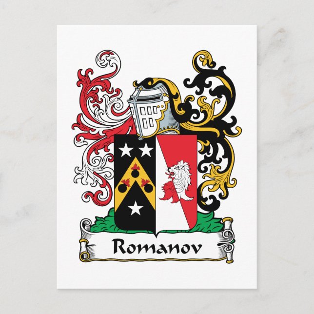 Romanov Family Crest Postcard (Front)