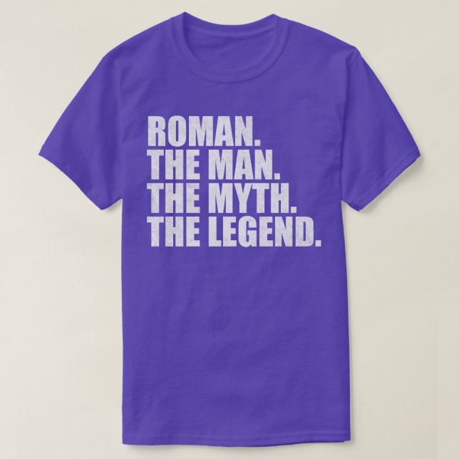 RomanRoman Name Roman given name T-Shirt (Design Front)