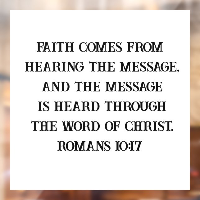 Romans 10:17 Custom Bible Verse Christian (Sheet 2)