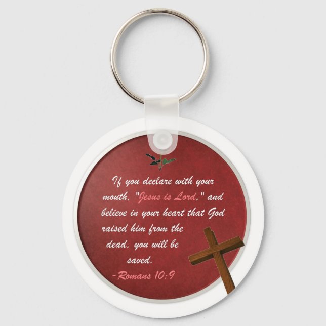 Romans 10:9 key ring (Front)