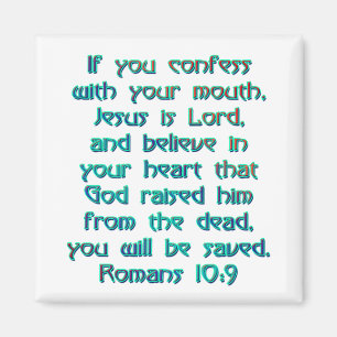 Romans 10:9 magnet
