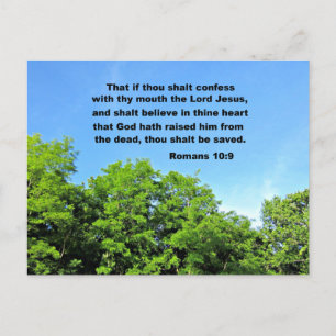 Romans 10:9 postcard