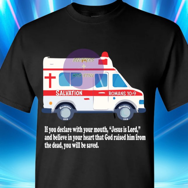 Romans 10:9 Scripture - Christian - Salvation T-Shirt (Creator Uploaded)