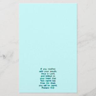 Romans 10:9 stationery