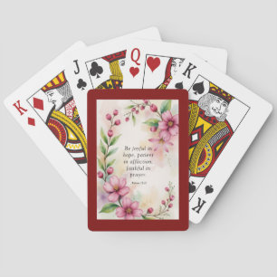 Romans 12:12 Custom Bible Verse Playing Cards