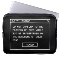 Romans 12:2 Black and White Computer Alert Window