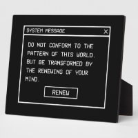 Romans 12:2 Black and White Computer Alert Window
