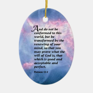 Romans 12:2 ceramic tree decoration