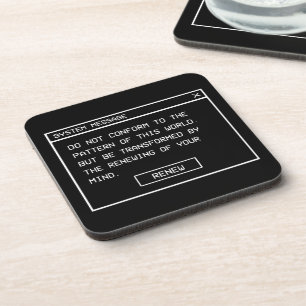 Romans 12:2 Do not conform Christian Streetwear Coaster