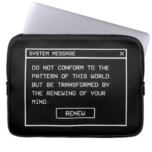 Romans 12:2 Do not conform Christian Streetwear Laptop Sleeve