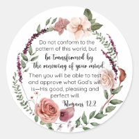 Romans 12:2 Do not conform to the pattern Floral