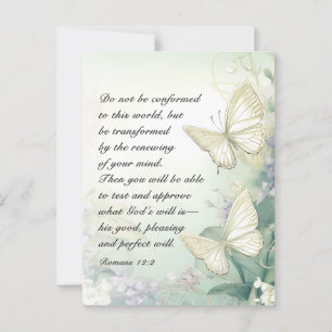 Romans 12:2 Do not Conform to this World Bible Postcard