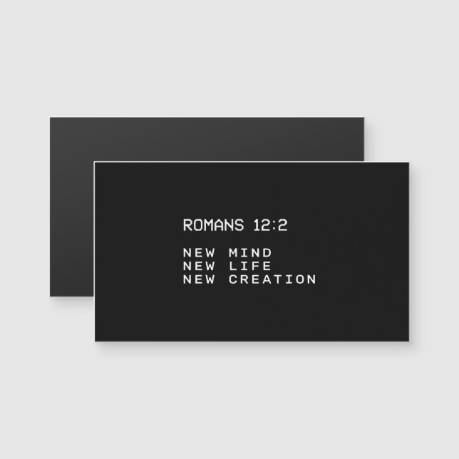 Romans 12:2 New Mind Life Creation Minimalist (Front/Back)