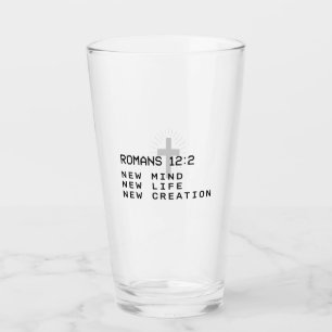 Romans 12:2 New Mind Life Creation Minimalist Glass